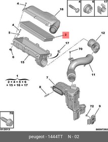 1444 TT, 1444TT_фильтр воздушный!\ Citroen C4 1.6 16V, Mini Cooper 07