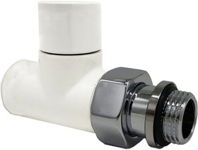 Запорный клапан серия "Tondera Light" прямой, 1/2", цвет белый 0779-1500VC0A
