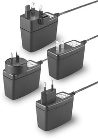 Фото 1/2 TRG1505-A-12E03-Level-VI, Wall Mount AC Adapters Switching Adapter, Level VI, Wallmount, 15 Watt, 90-264VAC Input, 5VDC Output, US, 5.5x2.5x