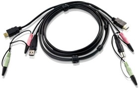 Фото 1/3 Кабель ATEN Custom USB 2.0 HDMI KVM Cable L:1.8m