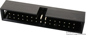 Фото 1/2 MC-254-30-00-ST-DIP, Pin Header, Wire-to-Board, 2.54 мм, 2 ряд(-ов), 30 контакт(-ов), Сквозное Отверстие