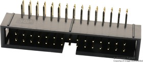 Фото 1/2 MC-254-26-00-RA-DIP, Pin Header, угловой, Wire-to-Board, 2.54 мм, 2 ряд(-ов), 26 контакт(-ов), Through Hole Right Angle