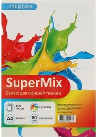 Цветная бумага Mix А4 100 листов, 10 цветов 80 г/м2 2991497