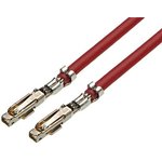 217490-2223, Rectangular Cable Assemblies Pre-Crimped Lead 225mm Lngth, 22 AWG, Red
