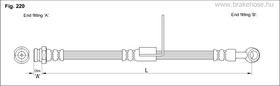 Шланг тормозной HYUNDAI ACCENT II (LC) 1999- передний левый \ FT0427 K&K