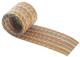 09180207006, Flat Cables 28 AWG FLAT CABLE TWISTED PAIR 100FT