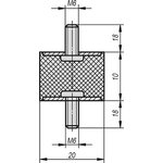 Rubber-metal buffer Art. K0566.02001055