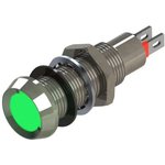 508-532-23, Индикат.лампа: LED; вогнутый; 24-28ВDC; Отв: O8,1мм; IP67; латунь