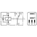 0332207402, Реле электромагнитное 24V 5-ти контактное MERCEDES SCANIA VOLVO BOSCH