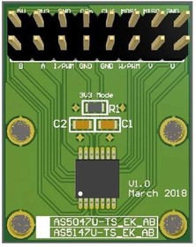 AS5X47U-TS_EK_AB, Magnetic Sensor Development Tools AS5047U/AS5147U Adapterboard