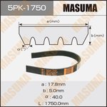 Ремень поликлиновый MASUMA 5PK-1750