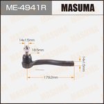 ME-4941R, Наконечник рулевой Nissan Teana (J31) 03-08 MASUMA правый