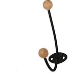 Крючок-вешалка с деревянными шариками КВД-2 черный муар 87479