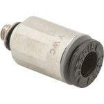 3101 04 09, LF3000 Series Straight Threaded Adaptor, M3 Male to Push In 4 mm ...
