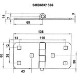 Петля шарнирная универсальная Арт. SMB60X1366