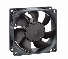 Фото 1/2 8454/2H4P, DC Fans Tubeaxial Fan, 80x80x25mm, 24VDC, 70.6CFM, Speed Signal/Open Collector Output