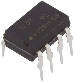 Фото 1/2 ILD5, Оптопара, с транзистором на выходе, 2 канала, DIP, 8 вывод(-ов), 60 мА, 5.3 кВ, 50 %