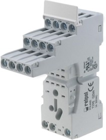 GZM2-BLACK, 8 Pin 300V ac DIN Rail Relay Socket, for use with R2N Relay