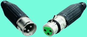 Фото 1/2 AAA3FPZ, Cable Mount XLR Connector, Female, 3 Way, Silver Plating