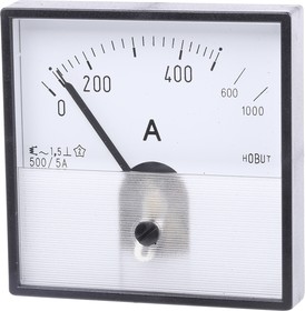 Фото 1/3 PD72MIS5A2/2-001 0/500/1000A, Analogue Panel Ammeter 0/500/100A For 500/5A CT AC, 72mm x 72mm Moving Iron