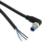 1-2273010-1, Right Angle Male 4 way M8 to Unterminated Sensor Actuator Cable, 1.5m