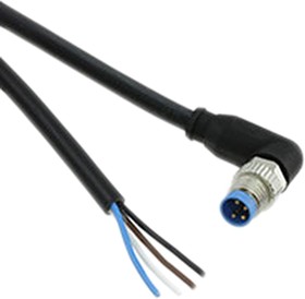 Фото 1/2 1-2273010-1, Right Angle Male 4 way M8 to Unterminated Sensor Actuator Cable, 1.5m