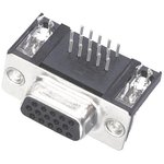 09563525612, D-Sub High Density Connectors 44P FEMALE R/A PCB 4-40 UNC S4 PLATING
