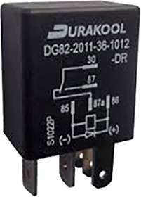 DG82-2011-36-1012-DR, Plug In Automotive Relay, 12V dc Coil Voltage, 40A Switching Current, SPDT