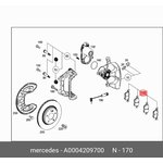 A0004209700, Колодки тормозные дисковые Замена A0004209203 задние E-class (w213 ...