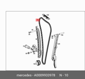 0009933978, К-кт цепи ГРМ MERCEDES BENZ CLA,C-Klass W204 M270/133