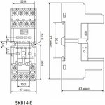 SKB14-E, Колодка для реле RKF на DIN-рейку