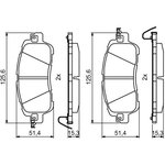 0986494832, Колодки тормозные MAZDA 2 (14-) BOSCH