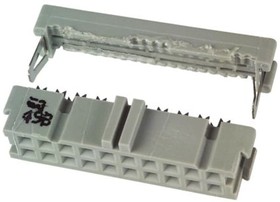 Фото 1/3 3421-7600, 20-Way IDC Connector Socket for Cable Mount, 2-Row