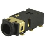 SJ2-25414A-SMT-TR, Phone Connectors 2.5mm gold terminal 4 conductor 0 switch
