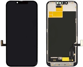 Дисплей (экран) в сборе с тачскрином для iPhone 13 черный с рамкой (Premium LCD) | купить в розницу и оптом
