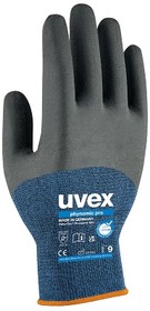 6006208, phynomic pro Black, Blue Elastane Abrasion Resistant Work Gloves, Size 8, Medium, Aqua Polymer Coating