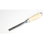Плоская стамеска с деревянной светлой ручкой 16 мм 810116