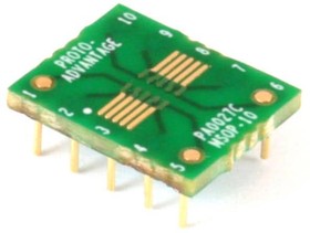 Фото 1/2 PA0027C, PCBs & Breadboards uMAX-10/uSOP-10/MSOP-10 to DIP-10 SMT Adapter (0.5 mm pitch) Compact Series