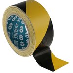 AT8, AT8 Black/Yellow PVC 33m Hazard Tape, 0.14mm Thickness
