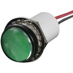 557-1603-203F, LED Panel Mount Indicators Green Diffused 12V