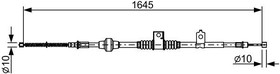 1 987 482 517, 1 987 482 517_трос ручника л.!\ Mitsubishi ASX 1.6-2.0 10