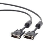 Кабель Кабель DVI-D dual link Gembird/Cablexpert , 25M/25M, 3.0м, черный, экран, феррит.кольца, пакет (CC-DVI2-BK-10)