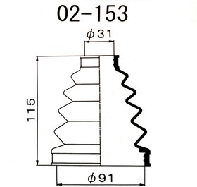 02-153, Пыльник ШРУСа внешнего