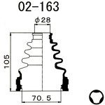 02-163, Пыльник ШРУСа внутреннего