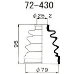 72-430, Пыльник ШРУСа внутреннего