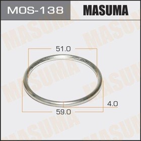 MOS-138, Кольцо глушителя 51 x 59.4 металлическое MASUMA