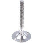 A200/002, M10 Stainless Steel Adjustable Foot, 500kg Static Load Capacity 10° Tilt Angle