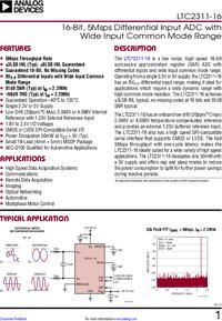 LTC2311IMSE-16#PBF, 16 Bit Analog to Digital Converter 1 Input 1 SAR 16 ...