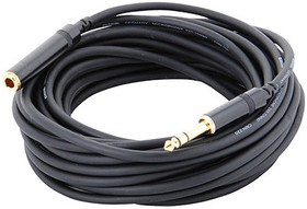 Cordial CFM 10 VK инструментальный кабель джек стерео 6,3 мм male/джек стерео 6,3 мм female, 10,0 м, черный