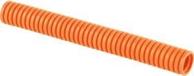 Фото 1/2 Труба гофрированная 25 мм Полипропилен оранжевая с зондом легкая уп 50 метров 42501
